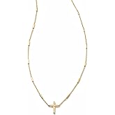 Kendra Scott Delicate Cross Pendant Necklace, 14 Gold