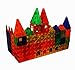 Mag-Genius Award Winning building Tiles Clear Colours 3D Brain Building Blocks Set of 105 + Pieces Includes 2 Cars And Free Storage Bin by Mag-Genius
