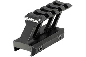 ohhunt Riser Mount 1 inch Hight Picatinny Rail Cantilever Design Black