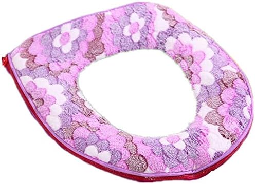 Lucky Beth Autumn Winter Warm Thicken Toilet Mat Toilet Seat Cover Pads Zipper