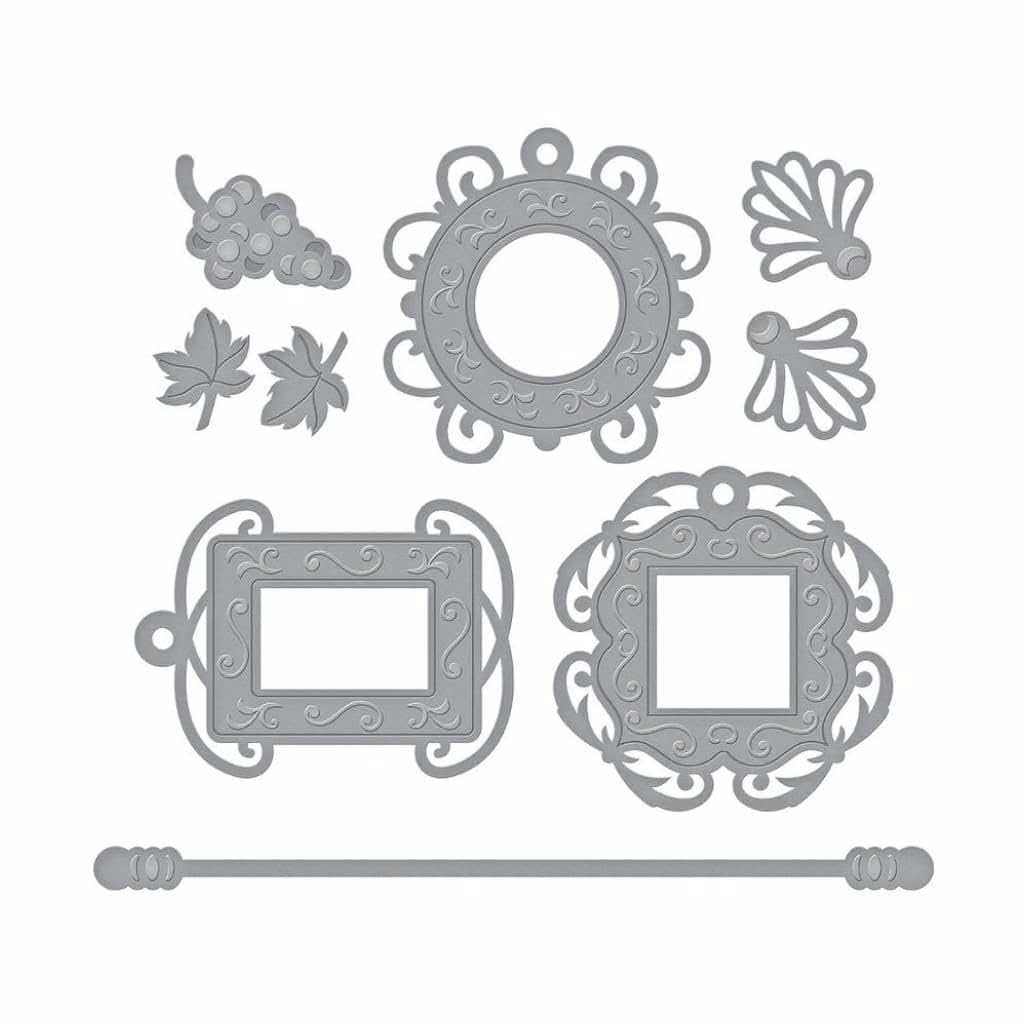 Spellbinders Shapeabilities Frame Charms Die, Metal, Brown, 22.2 x 12.8 x 0.2 cm