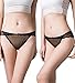 Sexy High Cut Underwear for Women Peacock Pattern Transparent Soft Lace Briefs Lingerie (Black Purple Red White, Pack of 4) (XL US/L, Black Blue Red White)