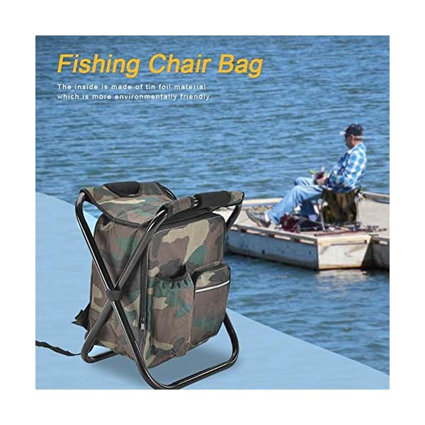 Kinnart Langlebiger Klapphocker Sitz, Angelsitz, Klapp Camping Camping Stuhl Hocker Tragbarer Rucksack Kühler Wander… – Bild 7