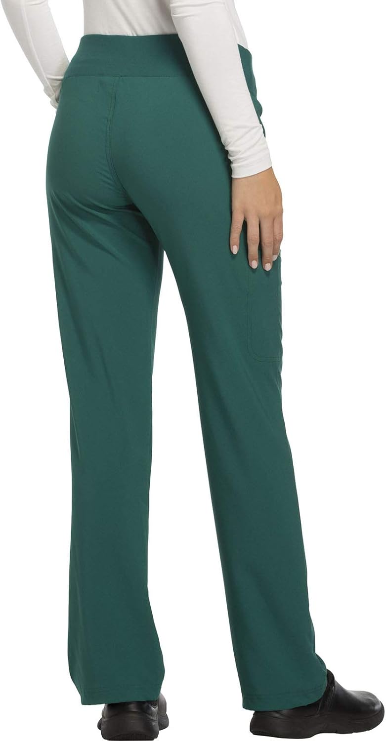 CHEROKEE Women's Iflex Mid Rise Straight Leg Pull-on Pant: Clothing