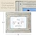 EXCELLO GLOBAL PRODUCTS Rustic Shabby Chic White Weathered Distressed Vintage Style Wooden Picture Frame with Self-Stand Easel, Holds a 5