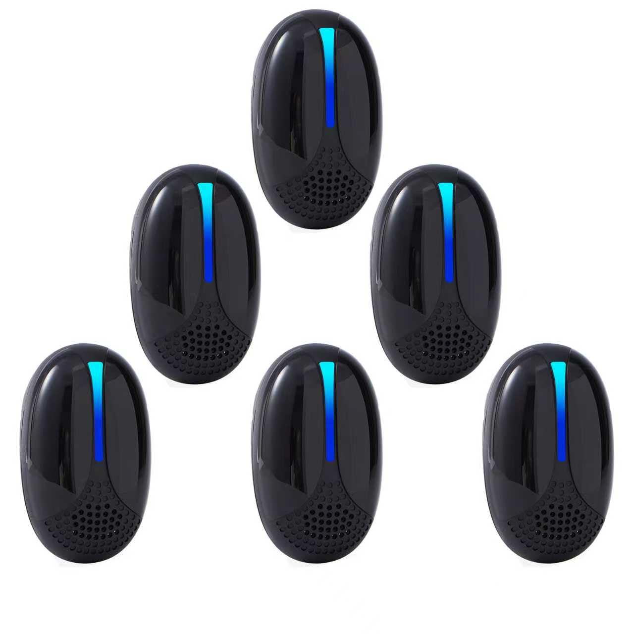 Photo 1 of 2026 Upgraded Ultrasonic Repeller Insect Indoor, Mouse Traps Repellent Insert Plug in, Pest Control Ant,Roach,Rodent, Mouse, Bugs, Mosquito, Spider, for Home, Office, Warehouse 6 Packs, Black