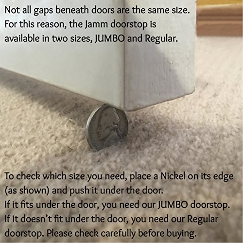 image for Top Rated Jamm Door Stopper. Patented Door Stop Design Holds Doors in 
