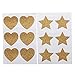 JETEHO 10Sheet 60Pcs Gold Glitter Heart Stickers and Gold Glitter Star Stickers for Kid's Arts Craft Supplies Greeting Cards Home Decoration DIY Craft Ornament