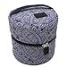 10-bottle Essential Oil Diffuser Carrying Case Tote for doTERRA, Young Living Bottles for Aromatherapy Travel or Storage with Power Adapter Compartment (Midnight Blue - XL)