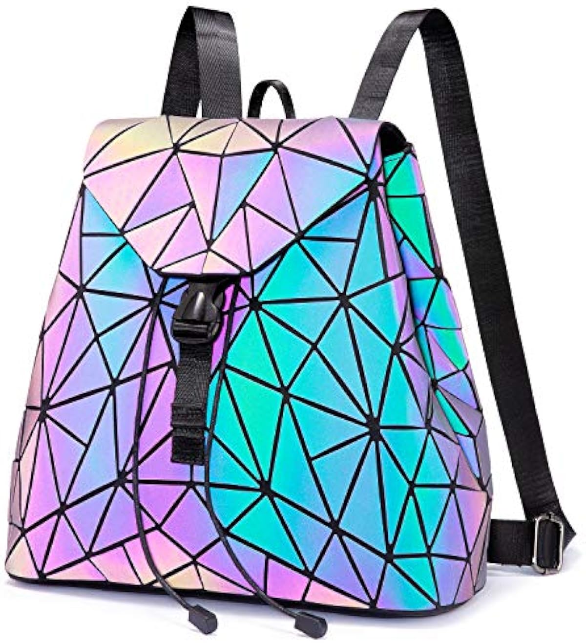 luminous holographic backpack