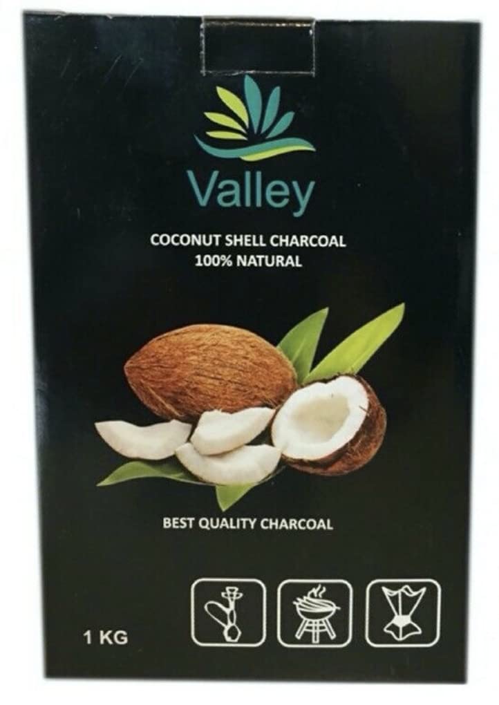 UK-UNIQUE Valley Coconut Shisha Long Burning Charcoal Cubes - 72 Charcoal Cubes For Incense Burning (Valley coconut) — image 1