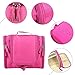 SumnaconUnisex Travel Toiletry Bags Organizer, Washable Bathroom Storage Hanging Cosmetic for Household Business Vacation, Multi Compartments, Portable Hanging Hook, Waterproof Lining (Pink)
