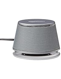 Basics Altavoces de ordenador con alimentación USB con sonido dinámico, Plateado