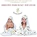 KloudBambu Hooded Baby Towel, Super Soft to Sensitive Skin, Ultra Absorbent, for Newborn, Infant, Toddler Girls and Boys, Strawberry Print…