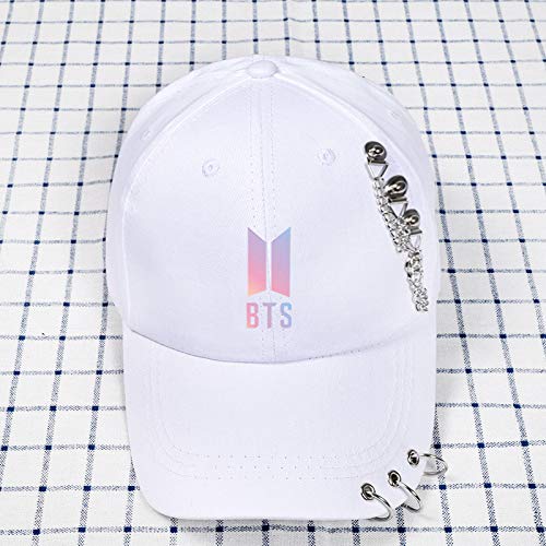 sdssup Baseball Cap Solid Color Cap Summer Casual Cap BTS-2 White Adjustable