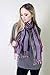 Anika Dali Women’s Jewel Shimmer Multicolor Stripe Scarf, Metallic Pashmina Shawl (Purple Dazzle)