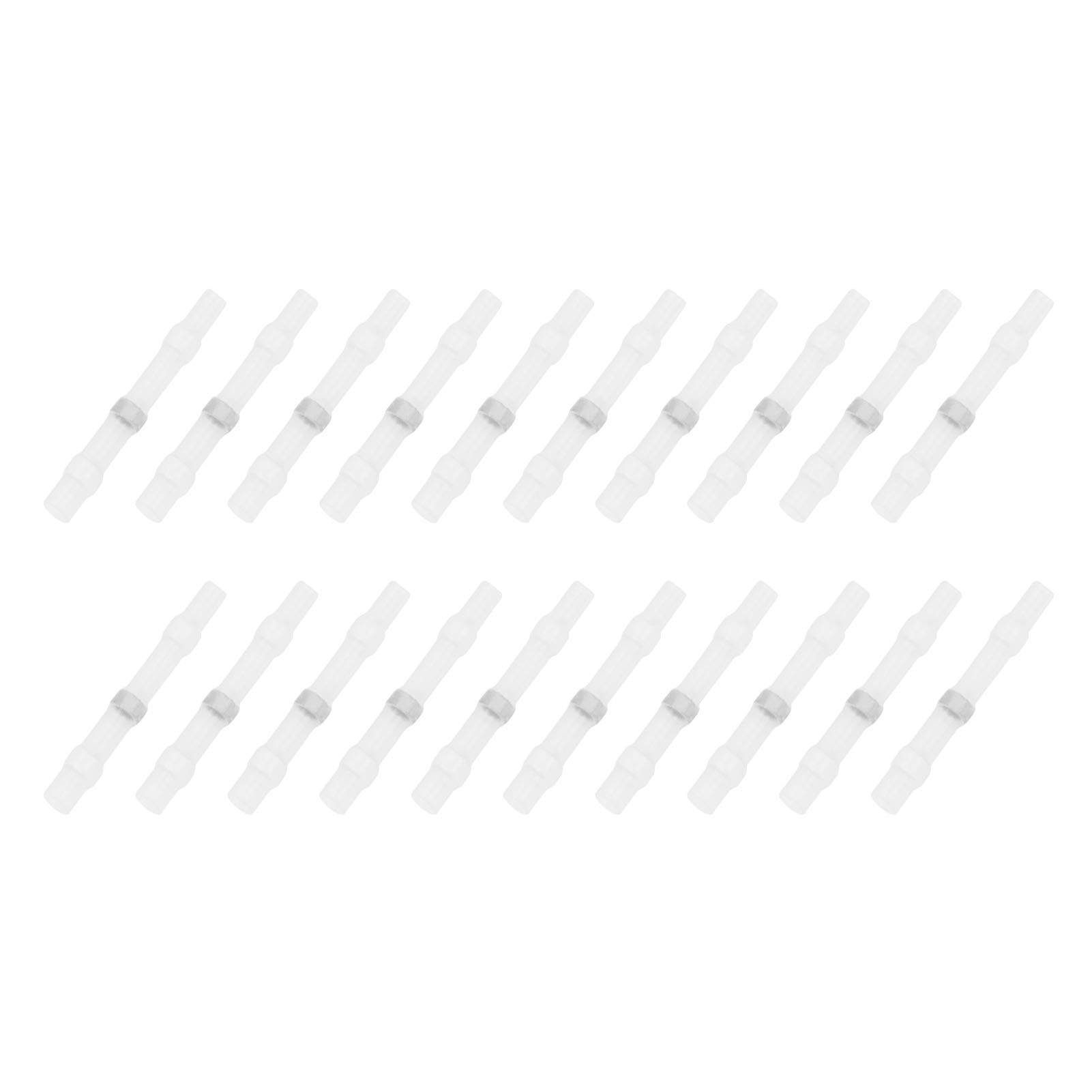 Solder Seal Wire Connectors,50 PCS White SST-S11 Heat Shrink Connectors Waterproof Insulated Electrical Wire Terminals Heat Shrink Butt Splice for Wire Crimp Joint