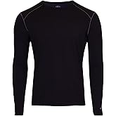 Hot Chillys Men's Clima-Tek Crewneck Active Base Layer | Breathable Moisture-Wicking Relaxed Fit Long Sleeve Thermal Shirt