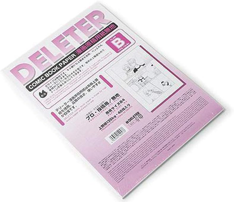 Amazon Com Deleter Comic Manga Paper Non Ruled Plain Type B 135kg Size A4 8 27 X 11 69 40 Page Pack Arts Crafts Sewing