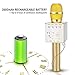 Nequare Wireless Bluetooth Karaoke Microphone 3-in-1 Portable Handheld Karaoke Mic Speaker Machine for iPhone/Android/iPad/Sony,PC and All Smartphone (Gold)
