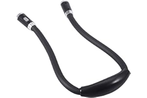 Adjustable Neck Light Flexible Neck Hanging LED Light Hands Adjustable Bendable Lamp Night Reading Knitting(Black)