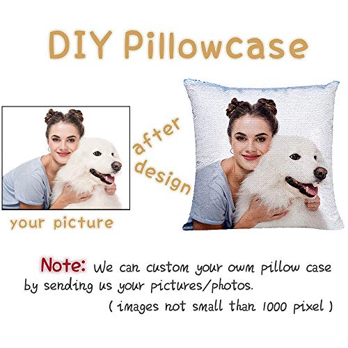Personalized Sequin Pillow Cover with Your Photos, Custom Love