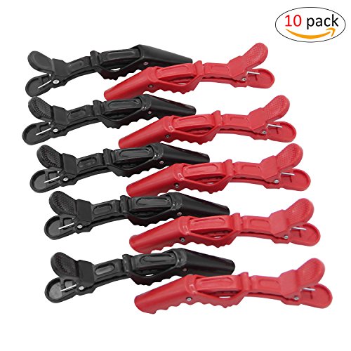 Adecco LLC 10 Pcs Crocodile Hair Styling Clips/Professional hair clips/Duck hair clips/Hairdressing Partition Clips (1)
