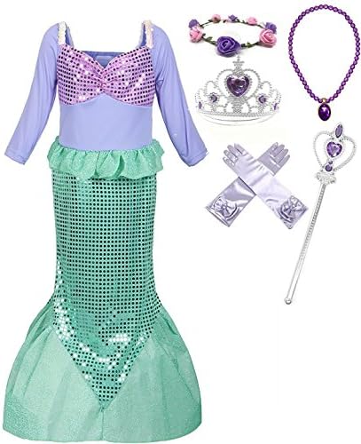 Fairytale Princess Boutique Little Girls Mermaid Princess Dress Costume (4-5, Style 2)