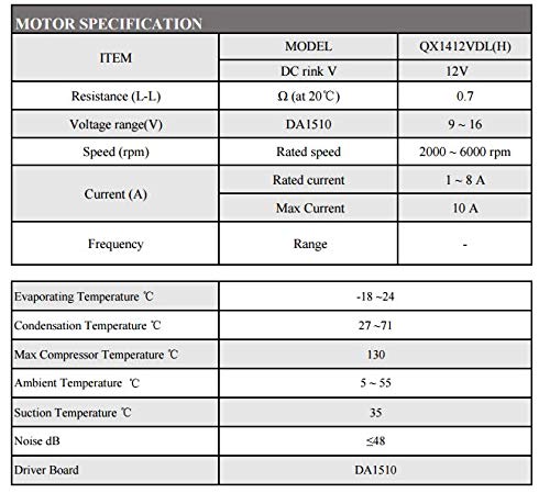 R134a DC 12V Mini Rotary Compressor Refrigeration Freezer Systems Air Conditioner Medical Beverage Cooling - Car Yachet Camping Motor RV Portable Refrigerator (DC 12V)