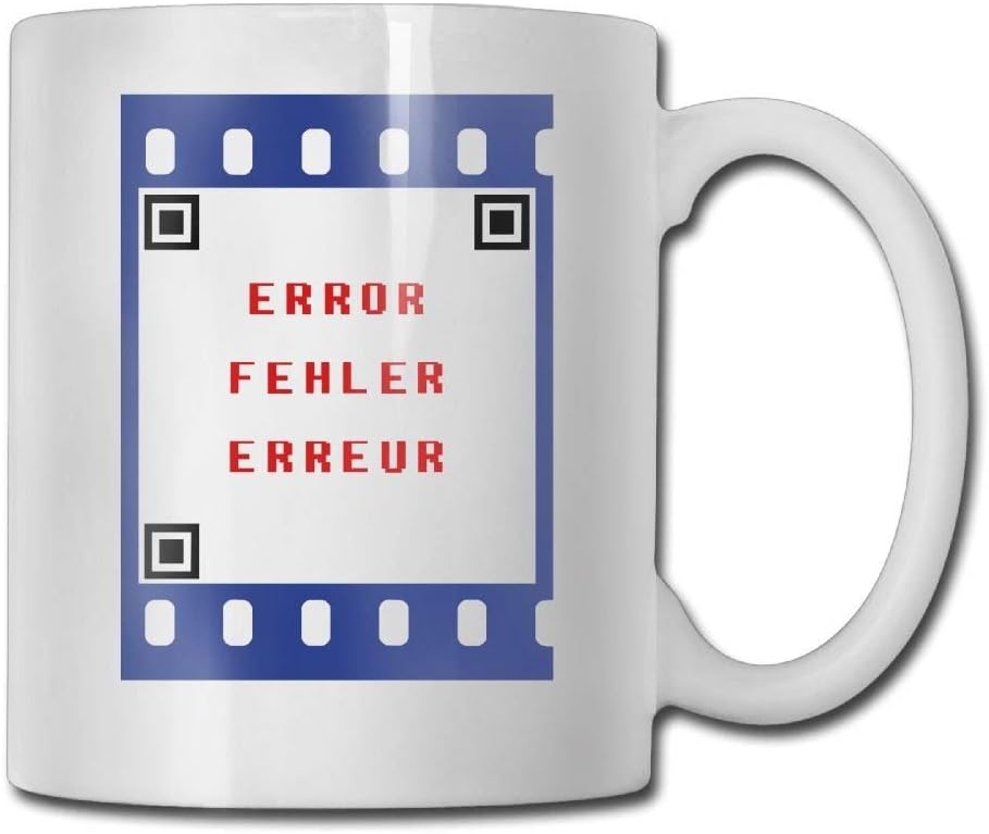 Download Daawqee Coffee Mug New Qr Code Error Film Svg Mugs Personalized Ceramic Coffee Tea Cups Double Side Printing 11oz Amazon Co Uk Kitchen Home PSD Mockup Templates