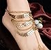 XY Fancy Women Gold Barefoot Coin Ankle Chain Anklet Bracelet Foot Jewelry Sandal Beach
