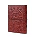 Peaceful Buddha Designed Leather Journal Pocket Diary (6 x 4 inches) Hand Embossed Blank Notebook with Handmade Unlined Papers