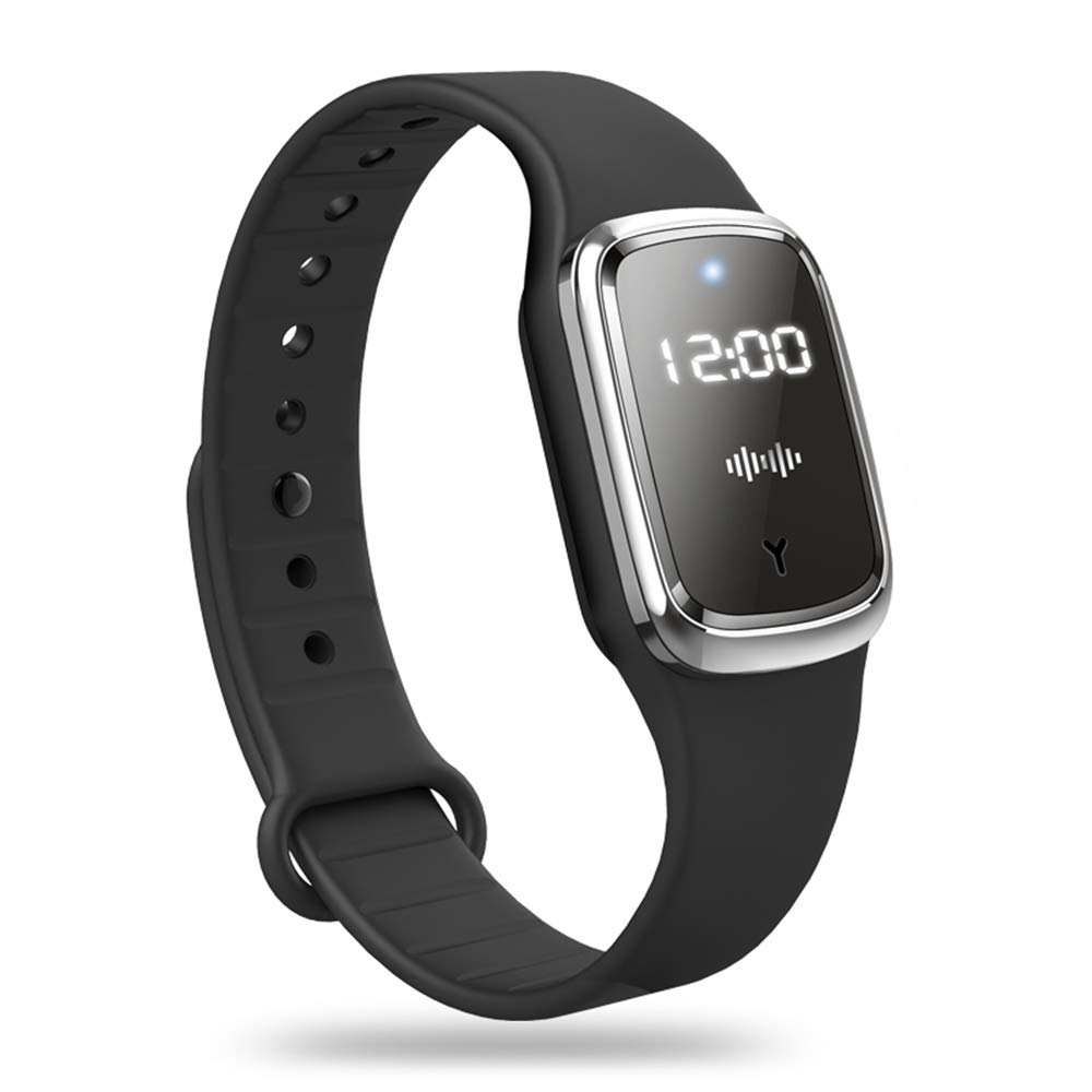 Ultrasonic Mosquito Repellent Bracelets Anti Mosquito Repeller Wristband Watch Bands USB Charge Waterproof Portable for Children Adults (Black)