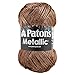 Patons Metallic Yarn, 3oz, Gauge 4 Medium Gold - For Crochet, Knitting & Crafting