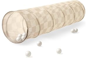 3 Sprouts Kids Play Tunnel – Recycled Fabric Pop Up Collapsible Tunnels - Crawling Foldable Tunnel for Toddler, Child, Baby t