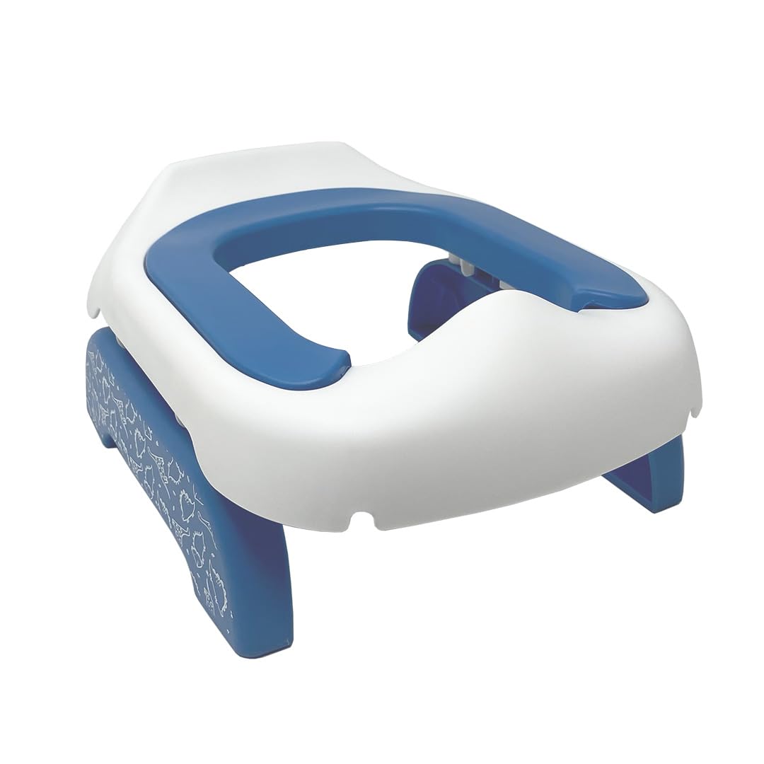 Pote Pals Travel Potty, Part of The Award-Winning Pote Pals Range, Soft PU Cushioned Portable Toddler Toilet seat - Includes 5 Disposable Liners (Dinosaur)