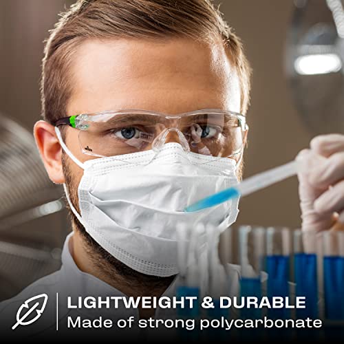 NoCry Clear Safety Glasses for Men and Women; Lightweight Work Glasses