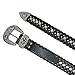 CTM Women's Western Belt with Rhinestones and Studs, Small, Silver