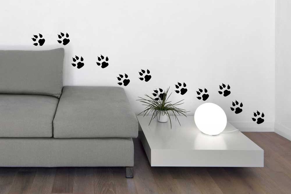 Dog Wall Decals Paw Prints,Footprints Vinyl Decor