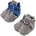 Luvable Friends Fleece Scooties, 2 Pack, Blue and Gray, 6-12 Months