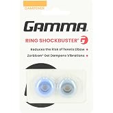 GAMMA Shockbuster Ring and ButtonTennis Racket Dampeners, Easy-to-Install Tennis Dampener with Zorbicon Gel Technology Minimizes Vibration During Prolonged Use