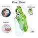 Portable Dog Travel Water Bottles for Walking Running Hiking Outdoor, Health and Safety Quality Material- 17oz-Green