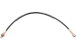 uxcell 11mm 0.43" Motorcycle Motorbike Tachometer Cable Line Wire Black Rubber Metal Replacement for Suzuki GN125