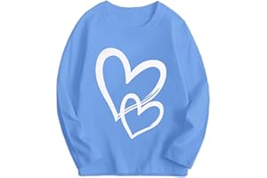 Styxlyn Girls Boys Valentines Sweatshirt 2025 Love Graphic Crewneck Long Sleeve Tops VDAY Sweatshirts Funny Clothes 3-10 Year