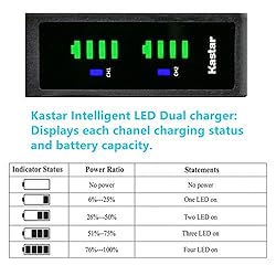 Kastar 3-Pack Battery and LTD2 USB Charger