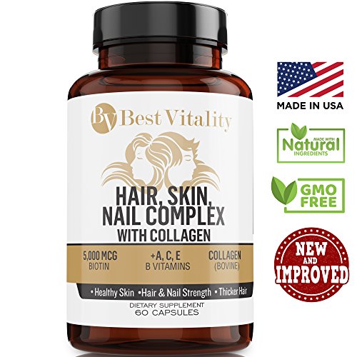 BestVitality 100% Natural Hair, Skin, Nails, Beard & Stache Hair-Growth Supplement. This formula contains Vitamin E, B1 Thiamine, B2 Riboflavin, B5 Pantothenic Acid, Biotin, Zinc, Copper and Collagen BestVitality 100% Natural Hair, Skin, Nails, Beard & Stache Hair-Growth Supplement. This formula contains Vitamin E, B1 Thiamine, B2 Riboflavin, B5 Pantothenic Acid, Biotin, Zinc, Copper and Collagen