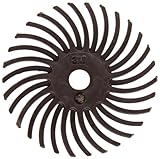 Scotch-Brite(TM) Radial Bristle Disc, 35000 rpm, 1 Diameter, 36 Grit, Dark Brown (Pack of 24)