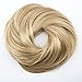 MERRYLIGHT Synthetic Scrunchy Scrunchie Hairpiece Ponytail Extensions Donut Hair Bun Hairpieces (Ash Blonde-M24/88)