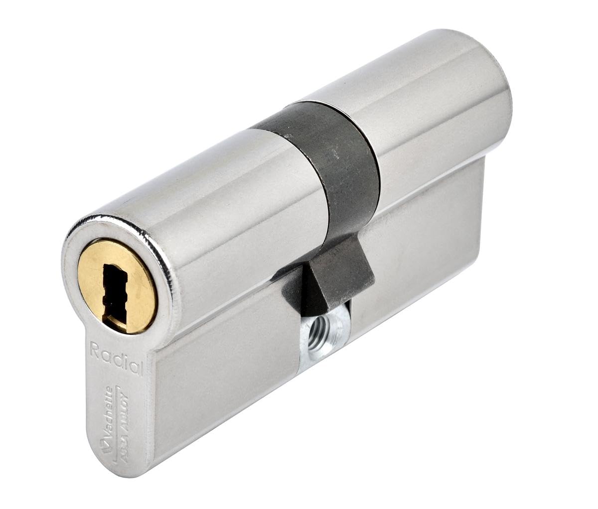 Vachette Radialis – Lock Cylinder 32.5 x 32.5 mm for External/Entrance Door | Very High Security, 4 Uncopying Keys, Property Card, Stainless Steel