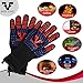 VF DONGFANG BBQ Gloves Extreme Heat Resistant 1472℉,Durable Food Grade Silicone Non-Slip Barbecue Grilling Gloves,Fire&Cut Resistant Kitchen Oven Gloves-1 Pair Long Cuff-13.8 inch with Meat Claws